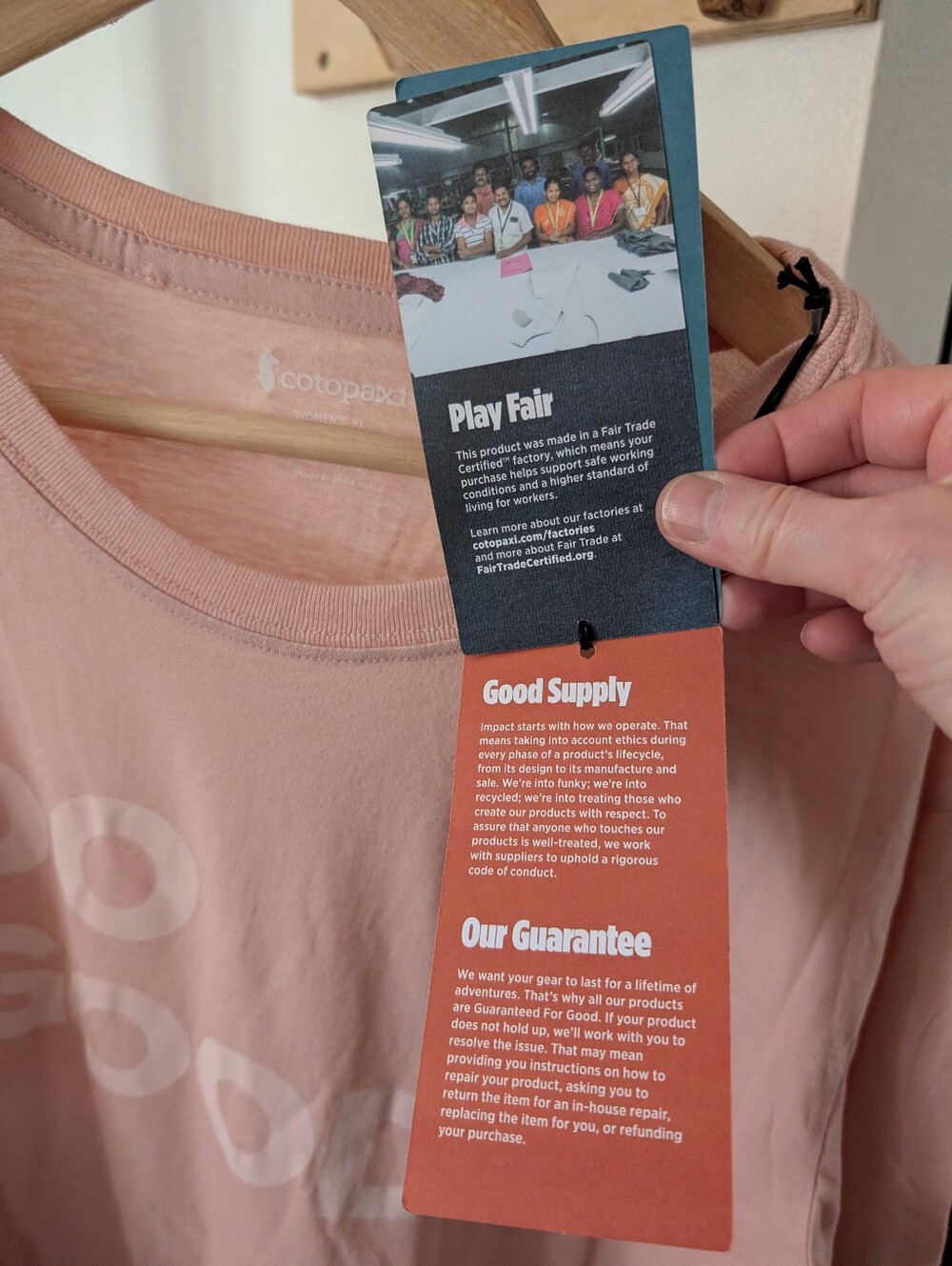 Cotopaxi Do Good Long Sleeve Tee Pink Women’s XL Sand Pink NWT -So Soft - Sporty - Picture 11 of 12